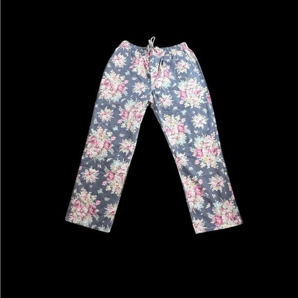 April Cornell floral pant womens L tie waist - Picture 1 of 6